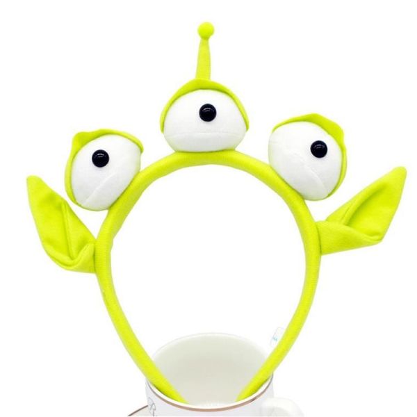 Diadema de monstruo alienígena, diadema de robot con globo ocular de felpa, accesorios para fiesta de Halloween para adultos y niños, regalo bonito y novedoso, verde313m