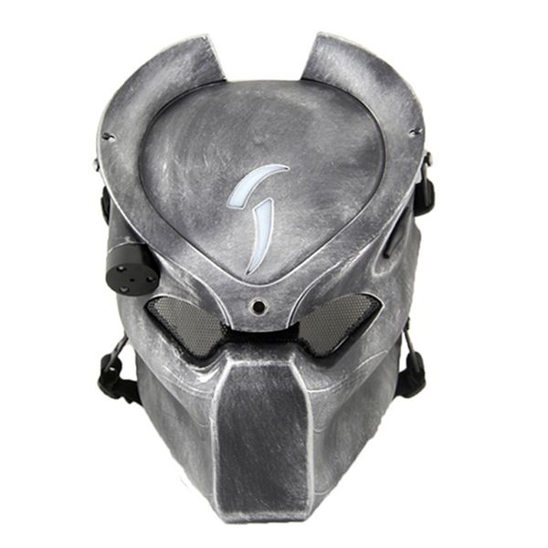 Alien Vs Predator Lonely Wolf Masque Avec Lampe En Plein Air Wargame Tactique Plein Visage Cs Halloween Party Cosplay Horreur 220812