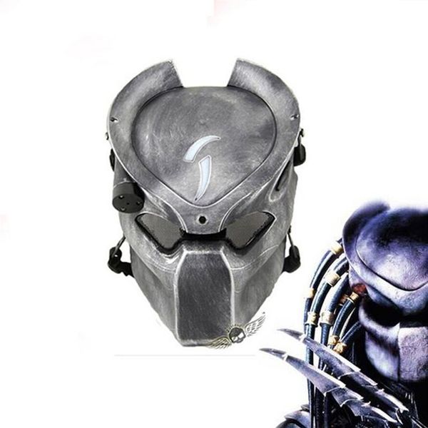 Alien vs Predator Lonely Wolf avec lampe en plein air Wargame Tactical Full Face CS Halloween Party Cosplay Horror Mask Y2001032849