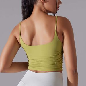 Aligner Brocade réversible Lu Women Sports Tank Push Up Yoga Gym Crop Fiess Top Sport Bra Lemon Gym Running Workout