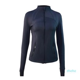 Align LU-07 Veste de yoga à manches longues pour femmes Couleur unie Nude Sports Façonner la taille Serré Fitness Lâche Jogging Sportswear Haute Quali22