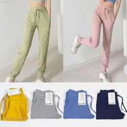 Align Lu Lu Girl Pantalon de sport Yoga Fitness Pantalon Jogging Gym Pantalon de survêtement Femme Bodybuilding Séchage rapide Danse Studio Pantalon de survêtement Swift Spee 85