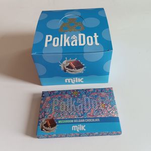 Cajas de embalaje de chocolate con champiñones Polakdot con molde de chocolate compatible, paquete de 10 cajas de presentación