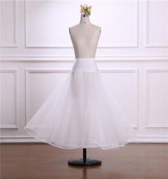 Aline jupons longs en Tulle pour robe de mariée jupon Crinoline sous-jupe une couche cerceau tricoté jupe blanche Rockabilly7552700