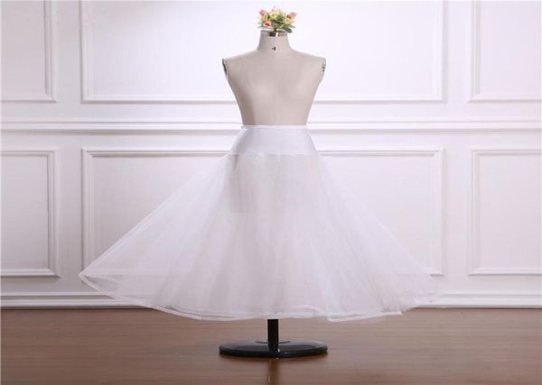 Aline Long Tulle jupons pour robe de mariée Crinoline jupon sous-jupe une couche cerceau jupe blanche tricotée rockabilly7106954