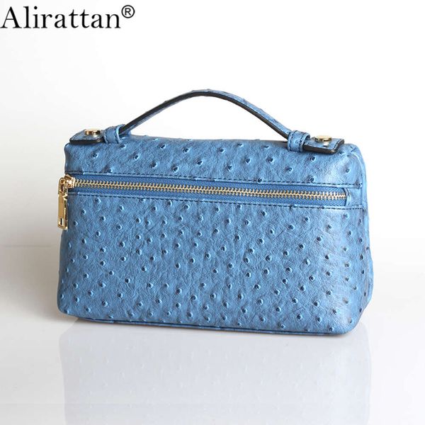 Aliattan Dubai Nouveau sac à main en cuir PU Crocodile PU pour femmes 2024 Design de mode en relâchement autruche motif de serpent maquillage sac d'embrayage