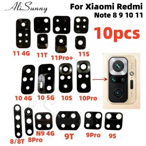 Alisunny 10 -st terug cameraglaslens voor Xiaomi Redmi Note 11 11s 11t 10 10s 10t 9 9s 8 Pro Achter Cam Len 3M Sticker Lijm Fix