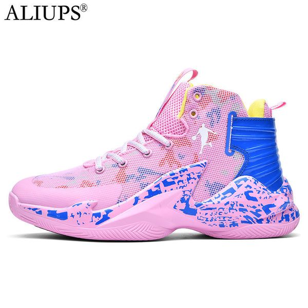 Aliups habille des chaussures hommes femmes rose basketball garçons respirants non galenchés portables sportives sportives baskets filles