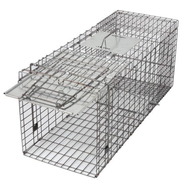 RU Grande cage en métal Autres fournitures de jardin 78cm 66cm Longueur Piège Outil Aliave Catch Big Rat Pièges en treillis métallique de fer solide pour la lutte antiparasitaire des rongeurs Plier les cages pliantes Chine