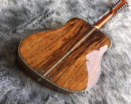 Guitare acoustique Folk à 12 cordes, tout en bois d'acacia D45, moule 0129486393