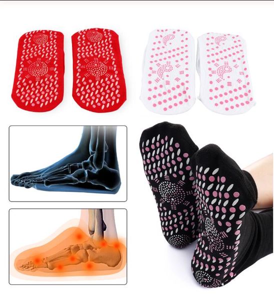 Chaussettes de soins de santé auto-chauffantes pour tous les âges, thérapie magnétique à la tourmaline, masseur de pieds confortable et respirant, chaussettes chaudes de soins des pieds
