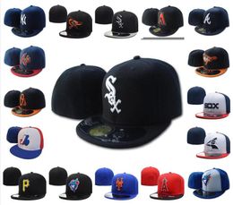 Alle Baseball-Teams Sport Fitted Cap Herren039s Damen039s White Sox Fashion US Full Closed Caps Freizeit Einfarbig Mode Größe9697517