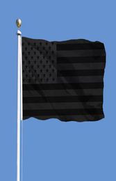 All Black American Flag 3x5 Ft Aucun quartier sera donné aux États-Unis de protection historique de protection historique Polyester Flags 90150CM7824354