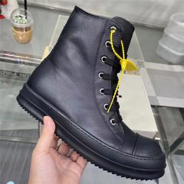 Bottes en cuir pour hommes 2022 printemps noir décontracté homme chaussures mode Zapatillas Hombre DL17E50