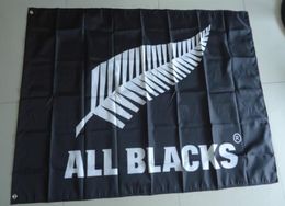 Drapeau tous les noirs 3x5ft 150x90cm impression 100D polyester intérieur extérieur suspendu décoration drapeau avec œillets en laiton 7503080