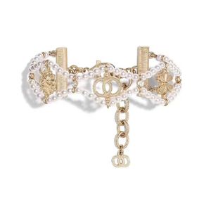 Tous les chakras Bracelets de perles Femmes Designer Marque De Luxe Intemporel Couple Perle Perles Trèfle Bracelet Femmes Bijoux De Haute Qualité Bracelet À Breloques En Or avec Boîte