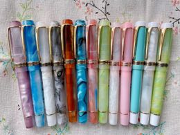 Toutes les couleurs kaigelu 316 Smooth Acrylique Fountain Pen EF / F Nib Beautiful Marble Amber Pattern Ink Pen Writing Office Gift Office 240417