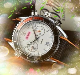Alle wijzerplaten werken merk heren horloges stopwatch twee ogen volledig functionele klok nylon band quartz waterdicht kalender limited edition lichtgevend horloge cadeau