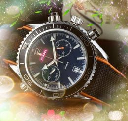 Todos los diales Marca de trabajo Relojes para hombres Cronómetro Dos ojos Reloj funcional completo Correa de tela de nylon Cuarzo Calendario impermeable Reloj luminoso de negocios de moda de gama alta