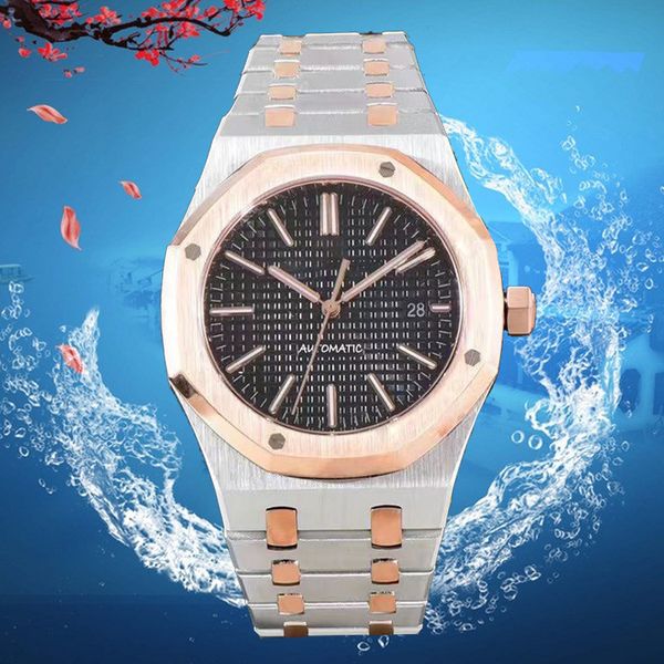 Tous les cadrans fonctionnent automatique 8215 mouvement haute qualité Date hommes montres de luxe mode hommes pleine bande en acier horloge or argent loisirs Montre De Luxe Montre-bracelet