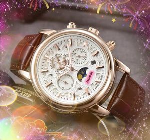 Alle wijzerplaten werken automatische datum mannen maanster wijzerplaat horloges luxe mode quartz uurwerk klok goud zilver vrije tijd quartz uurwerk populaire horloges geschenken