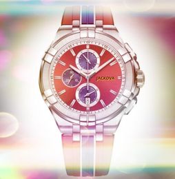 Alle wijzerplaten werken automatische datum heren stopwatch horloges luxe mode heren rubberen band quartz uurwerk klok grote wijzerplaat sporthorloge geschenken