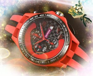 Tous les cadrans fonctionnent automatique Date hommes chronomètre montres célèbre voiture de course de sport hommes élastique mouvement à Quartz horloge fermoir original analogique montre-bracelet décontractée