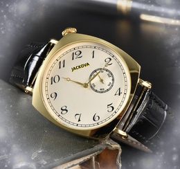 Tous les cadrans fonctionnent automatique Date hommes montres de luxe mode trois broches un œil conception numéro numérique cadran mouvement à quartz horloge fermoir solide président montre-bracelet