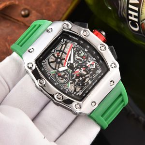 Tous les cadrans Montres à quartz de travail mode noir silicone hommes horloge automatique date hommes robe montre de créateur en gros cadeaux masculins montre-bracelet 22