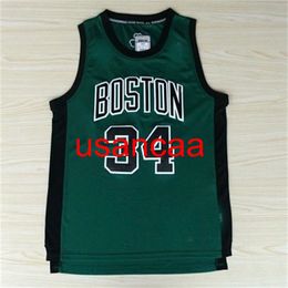 Alle borduurwerk 4 Styles Jersey 34# Pierce 2020 Seizoen Dark Green Basketball Jersey Aangepast Heren Women Youth Vest Voeg elke nummernaam XS-5XL 6XL Vest toe