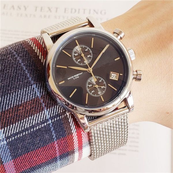 tout travail fonctionnel montre à quartz de luxe patron mécanique automatique en acier inoxydable sport d'affaires montre-bracelet populaire big bang watche289B