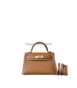 Tous les sacs de marque de luxe de haute qualité faits à la main Sac pour femmes Couleur de qualité CK37 Brown Mini2 Golden Hardware