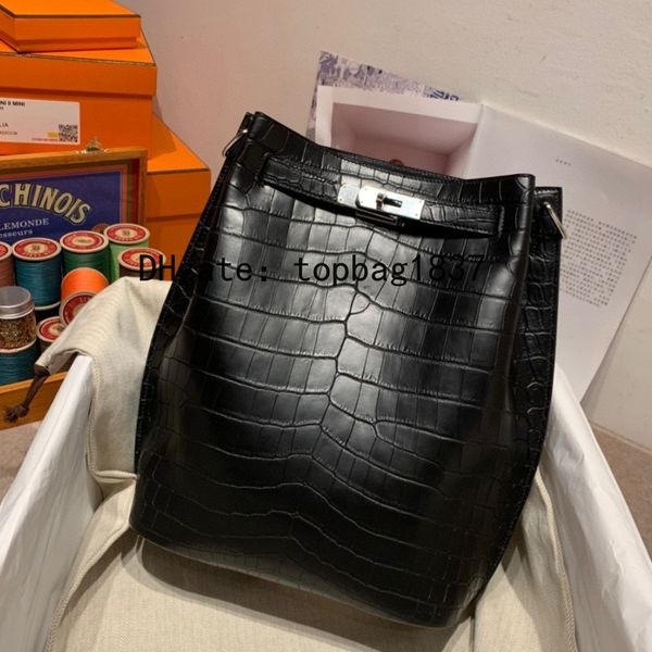 Tous les sacs fourre-tout de luxe pour femmes faits à la main Crocodile du Nil noir véritable sac à main en peau de crocodile Autres sacs pour femmes personnalisés Sac de créateur modèle spécialement personnalisé avec boîte