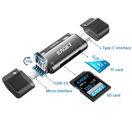 Lecteur de carte tout-en-un Type C vers mémoire Micro SD TF Lecteur de carte USB 3.0 OTG 5-en-1 EZ08