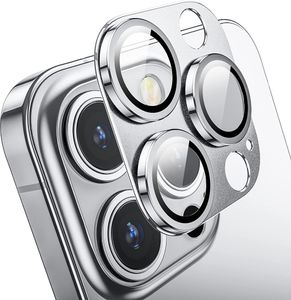 Protector de cámara con lente de vidrio y Metal todo en uno para iPhone 15, 14, 13, 12, 11 Pro Max, protectores de marco de Metal