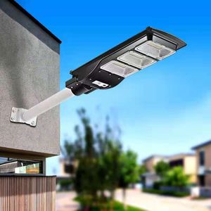 Alles in één Solar LED Street Light 30W/60W/90W LED Solars Lighting PIR Motion Sensor Timing Lamp Remote Regel voor Plaza Garden