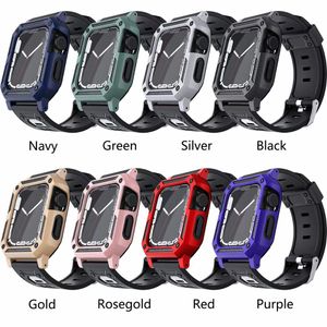 All-in-One TPU PC Smart Bearts Full Cover Case Military voor IWatch 1-7-serie