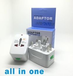 Todos en un viaje Adaptador de potencia de cargador de pared universal para enchufe Surge Protector Universal International Adapter Plug US UK EU AU 8258689