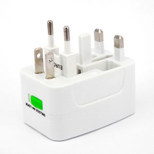 Adaptateur de prise universel universel tout-en-un adaptateur de chargeur de courant alternatif de voyage dans le monde avec prise de convertisseur AU US UK EU 50 pcs/lot