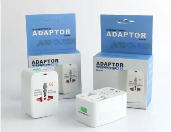 Adaptateur de prise de courant International universel tout-en-un, avec 2 ports USB, chargeurs de voyage mondiaux, prises de convertisseur AU US UK EU ZZ