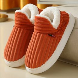 Chaussures d'hiver en coton à talons tout compris, plateforme en daim, chaussures d'intérieur et de ménage à manches thermiques pour femmes