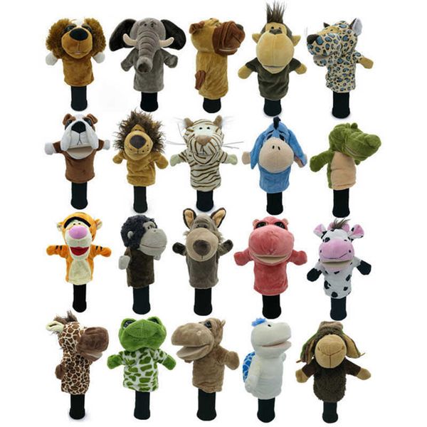 Todo tipo de animales Cubiertas de cabeza de golf Ajuste a Fairway Woods Men Lady Golf Club Cover Mascot Novelty Lindo regalo 201026