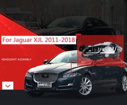 Alle LED-koplamp voor Jaguar XJL 2011-18 Koplampen Assemblage XJ XF XE DRL Stream Turn Signal LED Daytime Lights