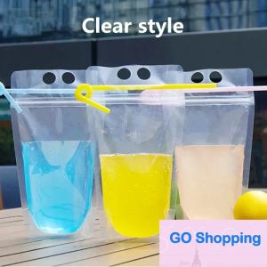 Match 250 ml 500 ml Party Plastic Water Zakken Fles Wegwerp Drinken Herhalen Gesloten Tote Zelfstandige Sap Vloeistof Zak Hart Clear Pouches voor Melk