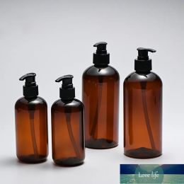 All-match 250 ml 8 oz PET plastique ambre shampooing bouteille Gel douche désinfectant pour les mains lavage des mains liquide cosmétique Lotion pompe bouteille