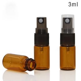 Flacon pulvérisateur en verre ambré All-match avec atomiseur de soins de la peau cosmétiques pour Ejuice Eliquid Spray Bouteille rechargeable 3 ml 5 ml 10 ml Mini récipient de taille de voyage