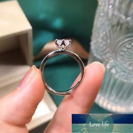 Anillo ajustable abierto de diamante Artificial que combina con todo, anillo de moissanita de imitación de seis garras para mujer de 1 quilate