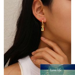 Boucles d'oreilles en émail rétro chinois assorties avec tout, plusieurs façons de porter, Clip d'oreille léger, luxe, haut de gamme, mode, tempérament, boucles d'oreilles mi-anciennes