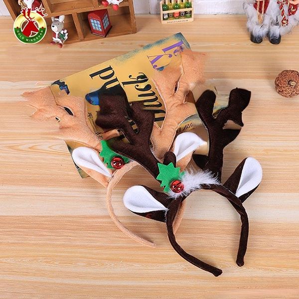 All-match Noël Bandeau Chapeau Déguisement Chapeau Renne Bois Père Noël Enfants Bébé Filles Adulte Nouveauté Coiffure Pour Nouvel An Cadeau