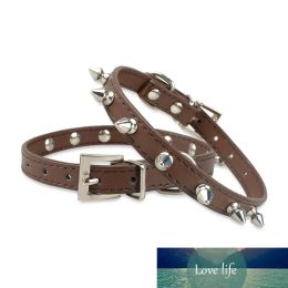 All-Match Cool Cat Dog Collar Cats Dog Leather Spiked Carrded Collars voor kleine middelgrote honden Chihuahua 5 kleuren